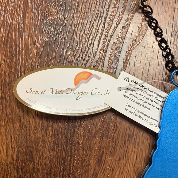 Sunset Vista Designs 34.5” Butterfly Wind Bell, Indoor/Outdoor Garden Chime Blue - Picture 6 of 7